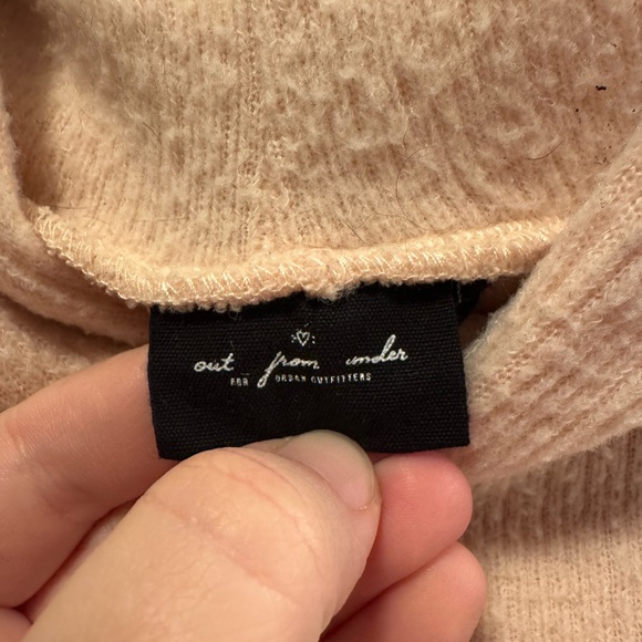 Out from under Urban Outfitters Peach Hooded Peplum Woman’s Medium Sweater - Picture 2 of 3